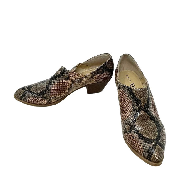 Katy Perry The Hope Brown Snakeskin Print Ankle‎ Bootie Shootie Size US 5.5 - Picture 6 of 9